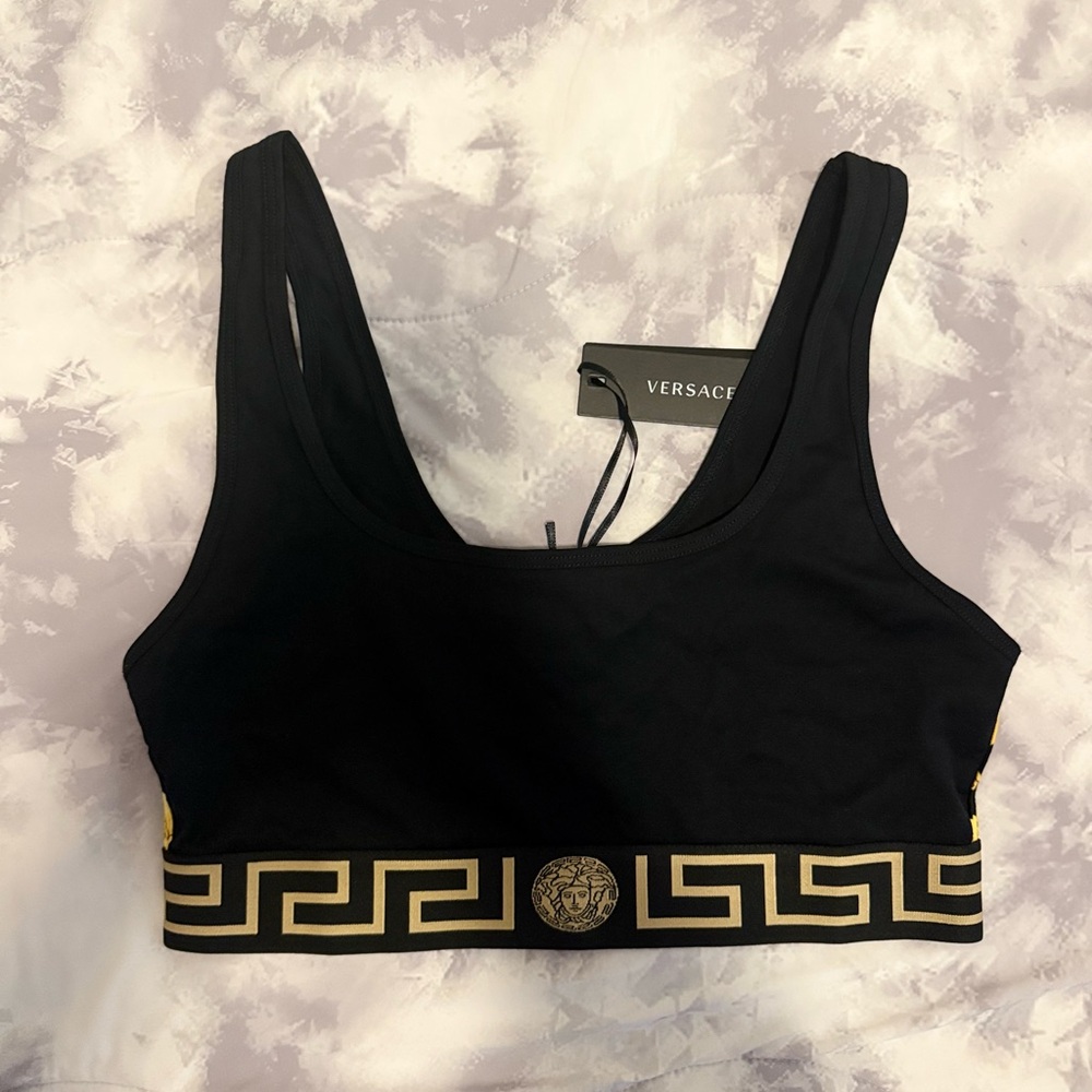 Versace Cotton Jersey Bralette Size 4